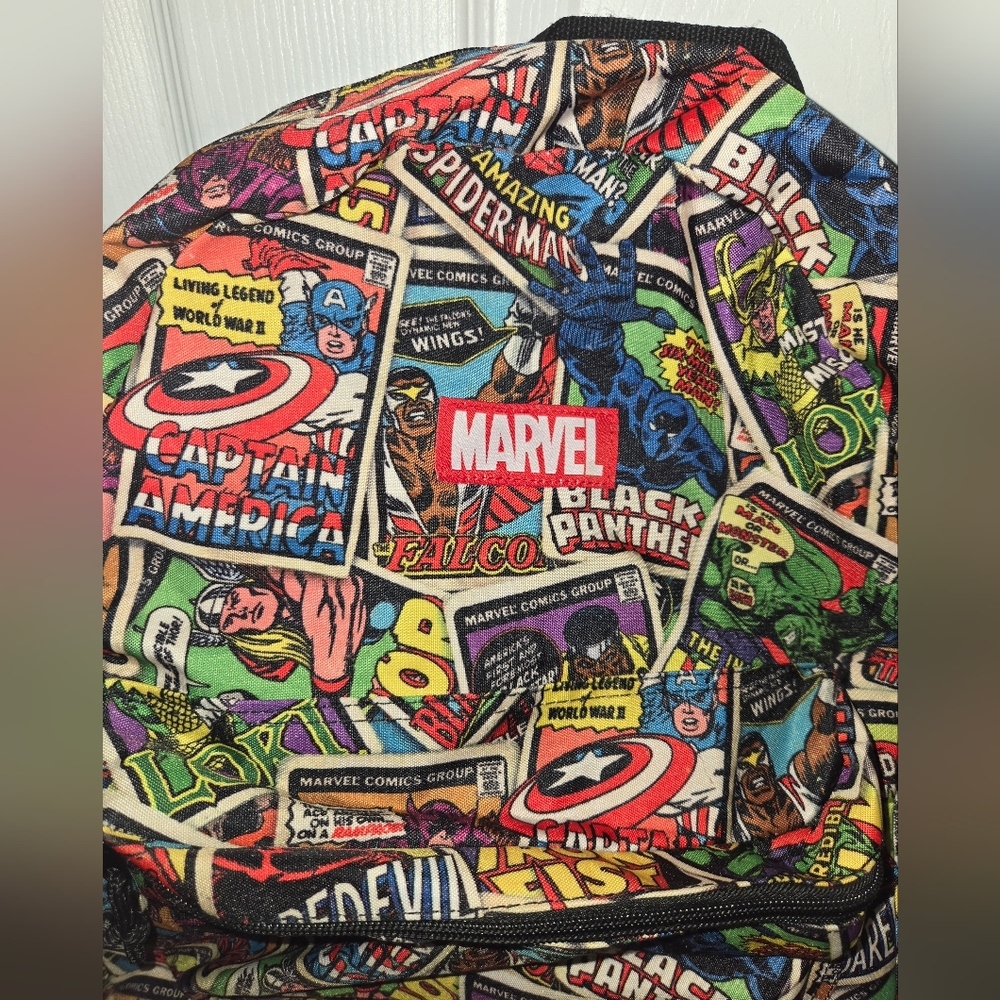Marvel Comic Print Backpack, Full Sized Backpack … - image 2